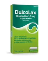 Caja de DULCOLAX BISACODILO 10 MG SUPOSITORIOS