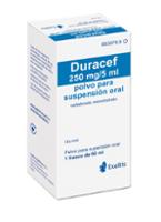 Caja de DURACEF 250 MG/5 ML POLVO PARA SUSPENSIÓN ORAL