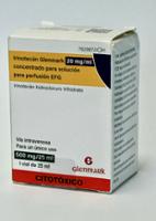 Envase de IRINOTECAN GLENMARK 20 MG/ML CONCENTRADO PARA SOLUCION PARA PERFUSION EFG - Prospecto oficial