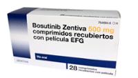 Caja de BOSUTINIB ZENTIVA 500 MG COMPRIMIDOS RECUBIERTOS CON PELICULA EFG