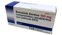 Caja de BOSUTINIB ZENTIVA 100 MG COMPRIMIDOS RECUBIERTOS CON PELICULA EFG