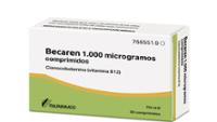 Caja de BECAREN 1.000 MICROGRAMOS COMPRIMIDOS